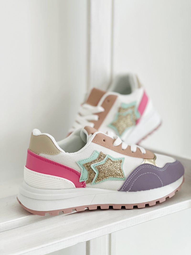 Sneakers gery pink