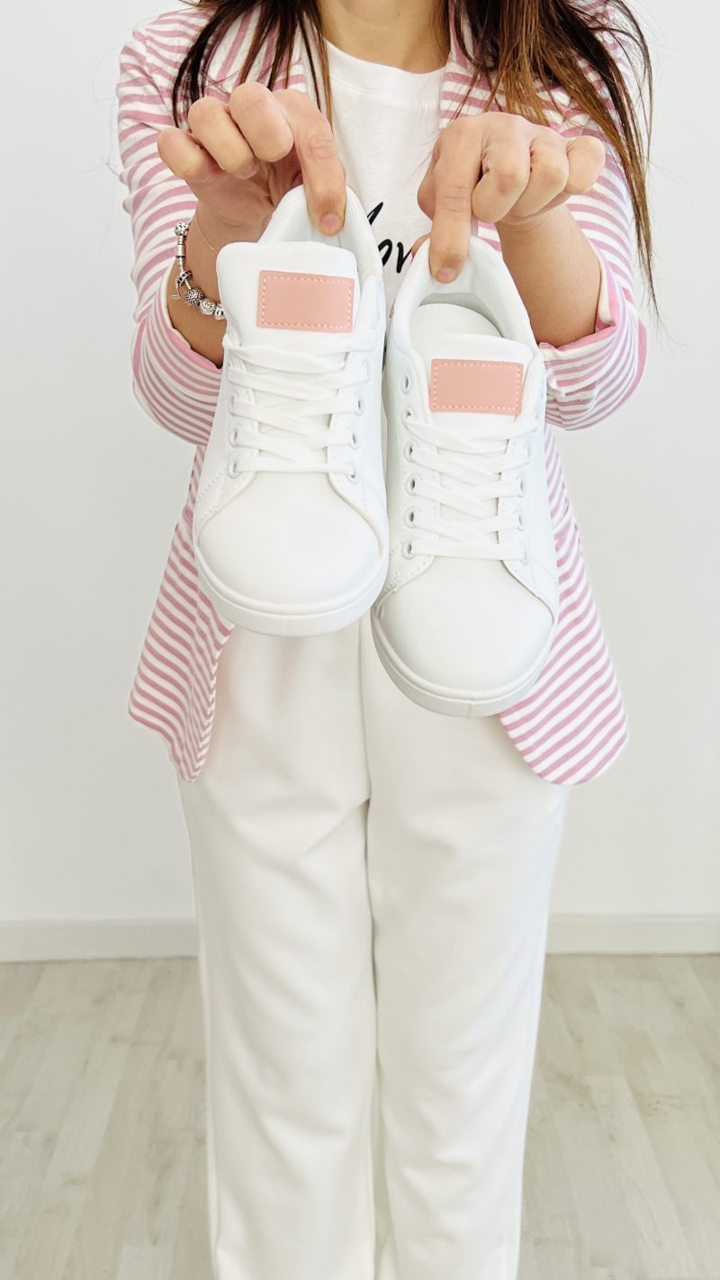 Sneakers white and pink - immagine 2