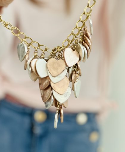 Collana heart multicolor