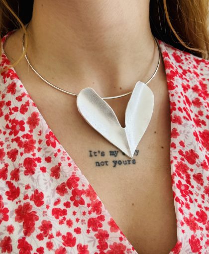 Collana rigida cuore