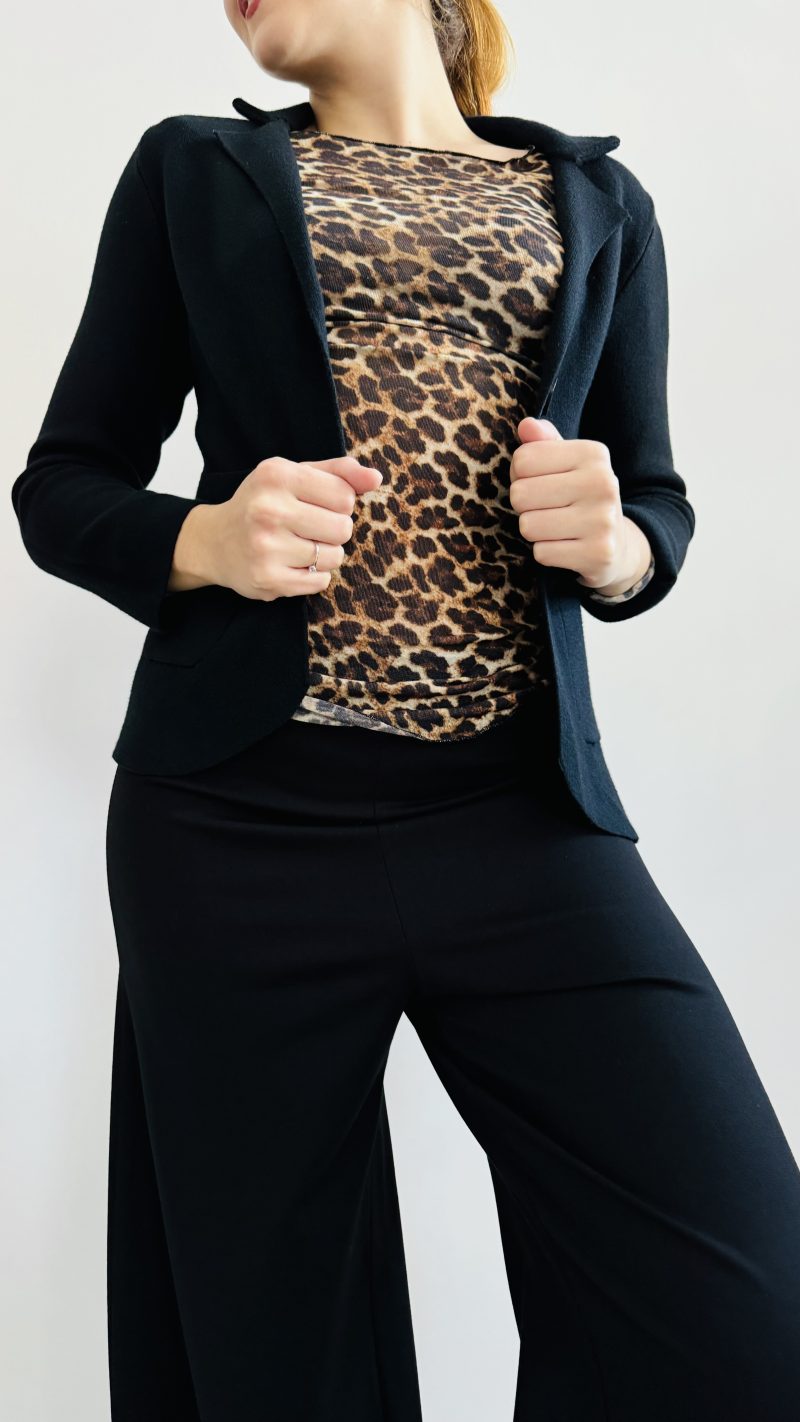 Sottogiacca misto cashmere animalier - immagine 2