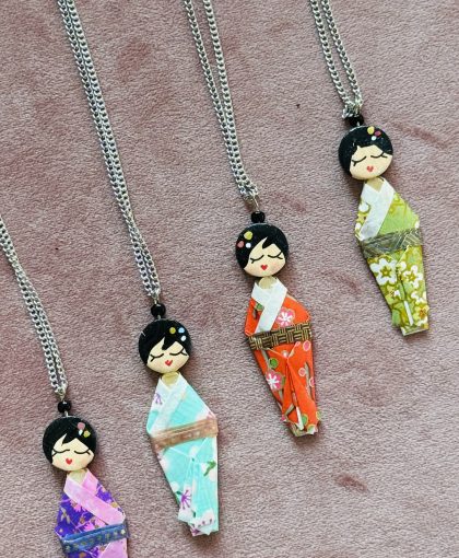 Collana lunga kimonina