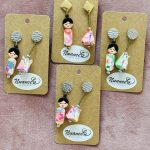 Orecchini pendenti kimonina