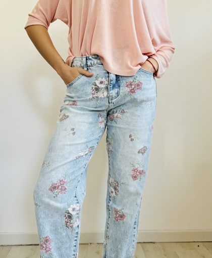 Jeans momfit flower