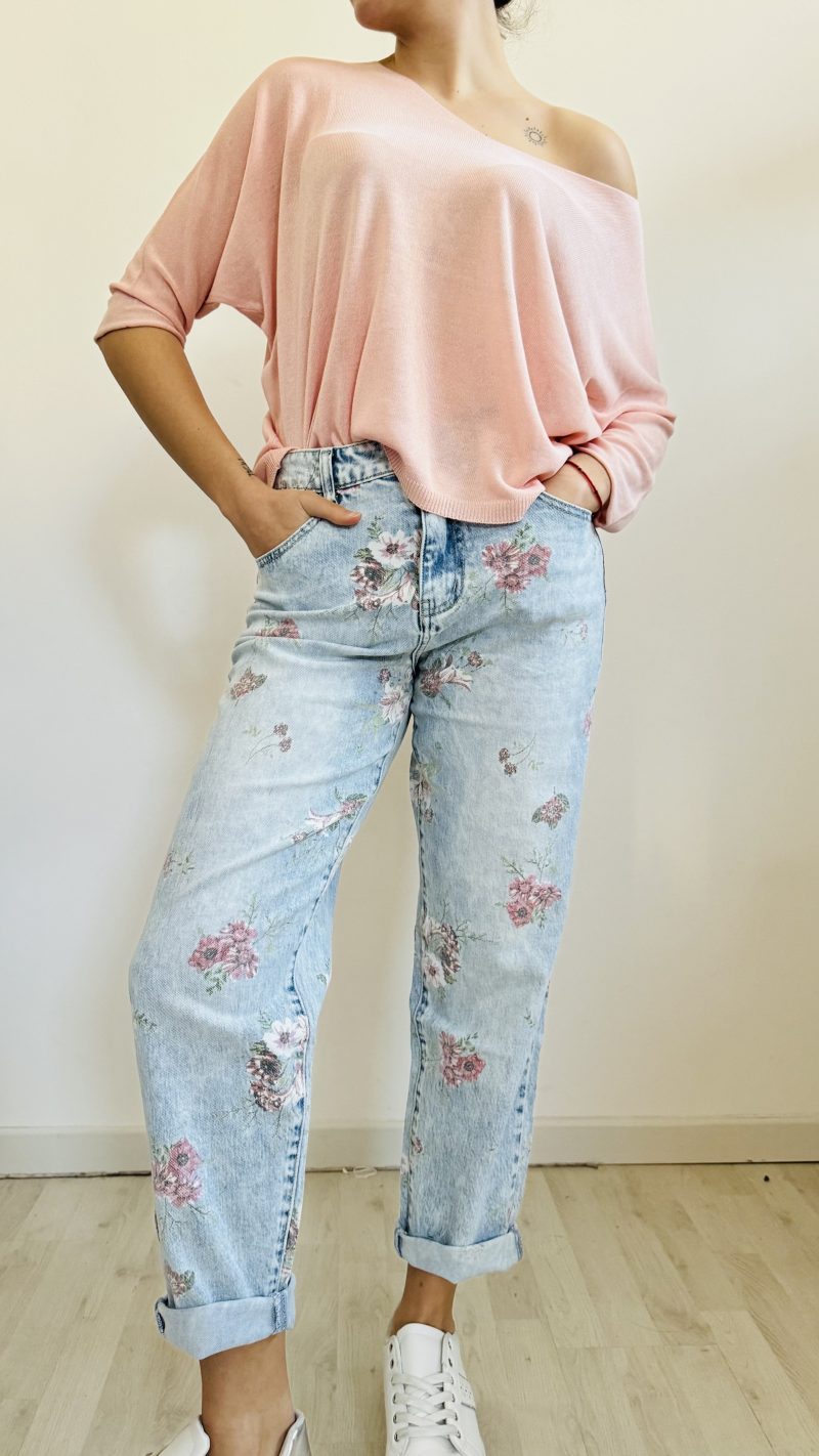 Jeans momfit flower