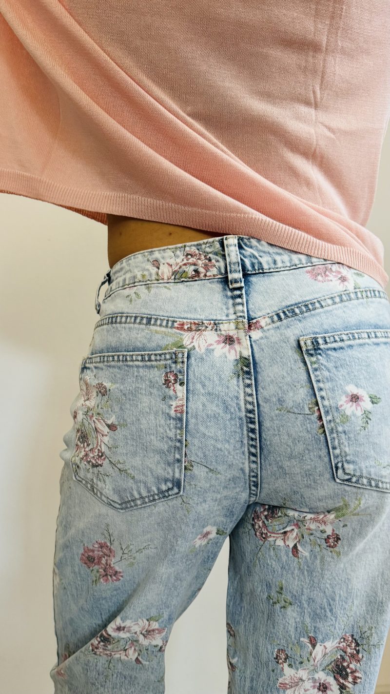 Jeans momfit flower - immagine 6