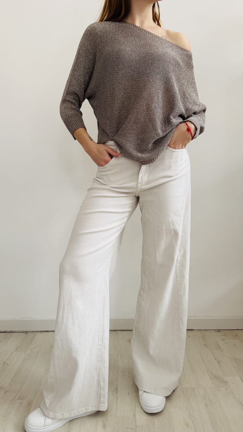 Jeans palazzo burro