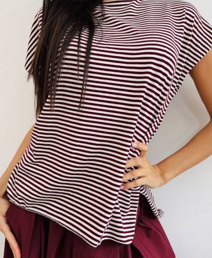 T-shirt spacchetti righe