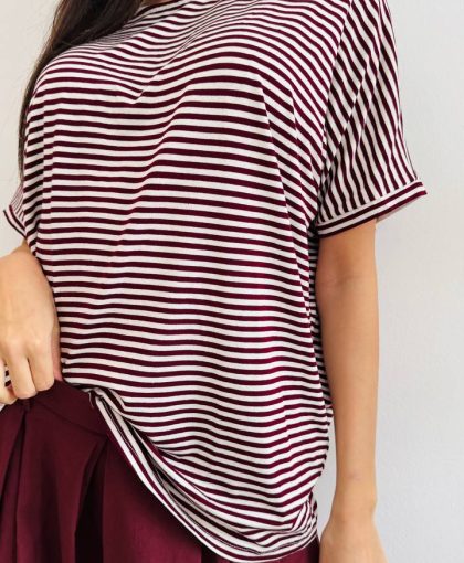 T-shirt righe oversize