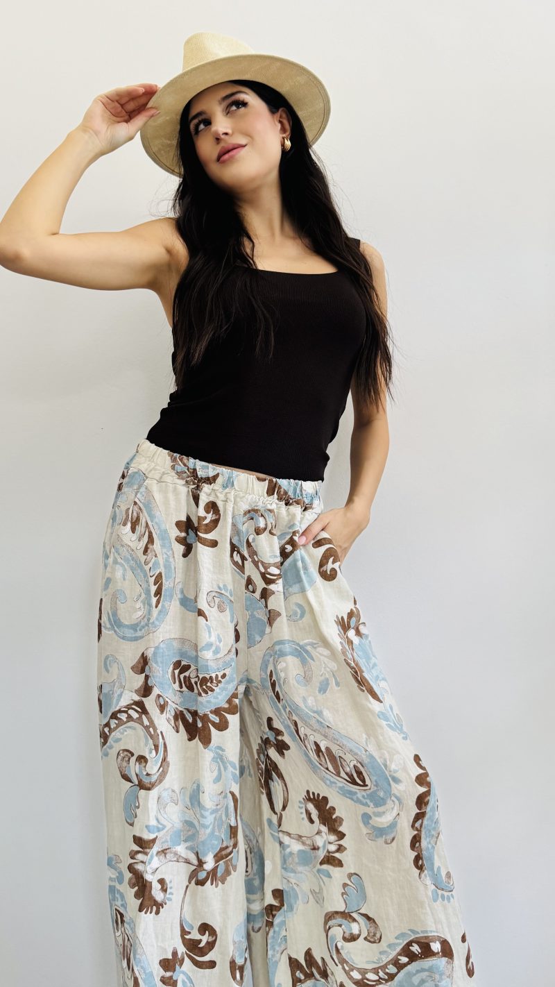 Pantalone lino fantasy - immagine 3