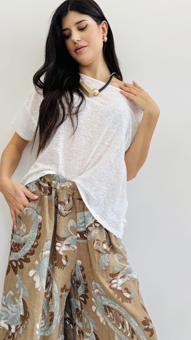 T-shirt puro lino - immagine 2