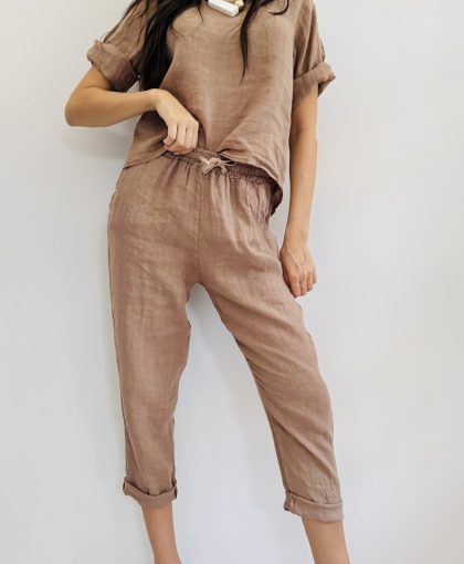 Pantalone chino lino