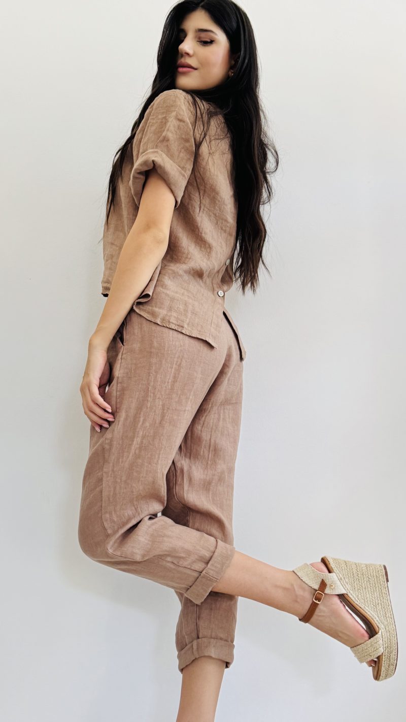 Pantalone chino lino - immagine 2