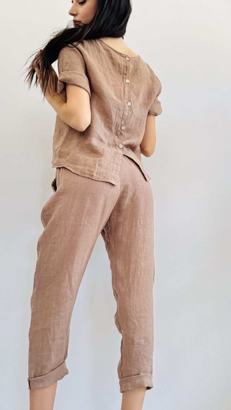 Pantalone chino lino - immagine 3