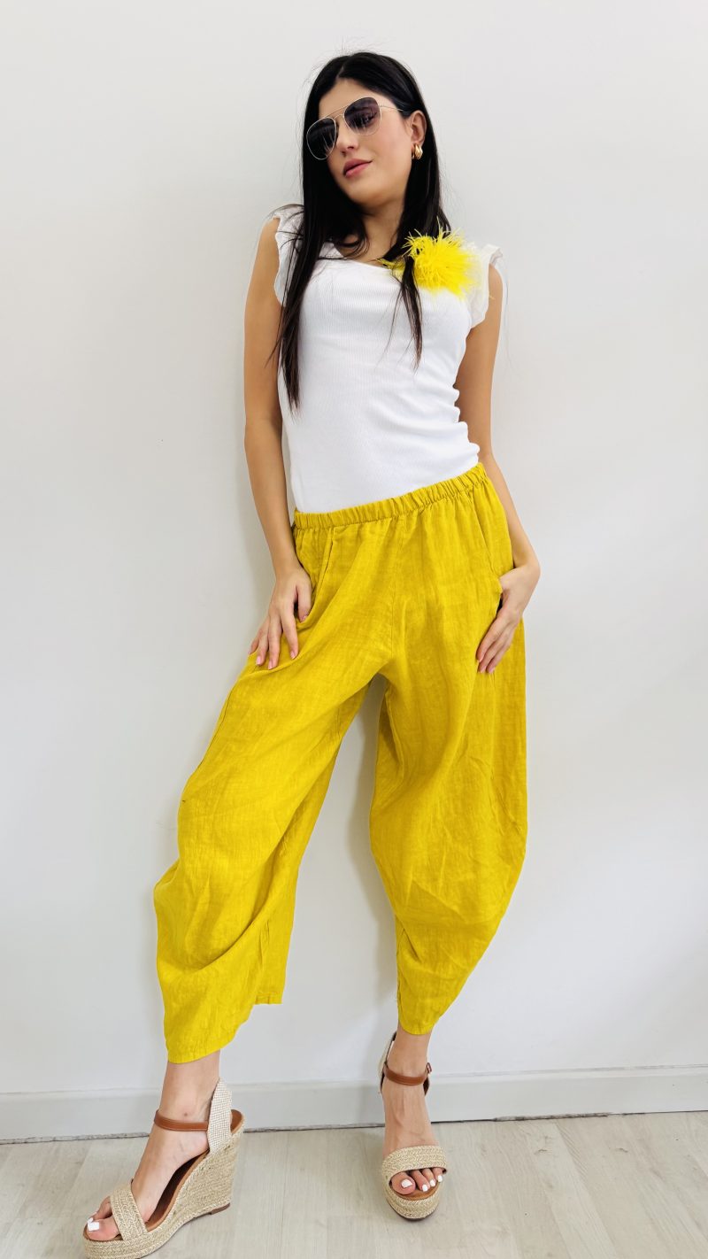 Pantalone egg lino - immagine 9