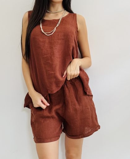 Coordinato lino short