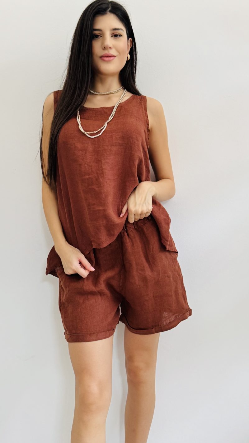 Coordinato lino short
