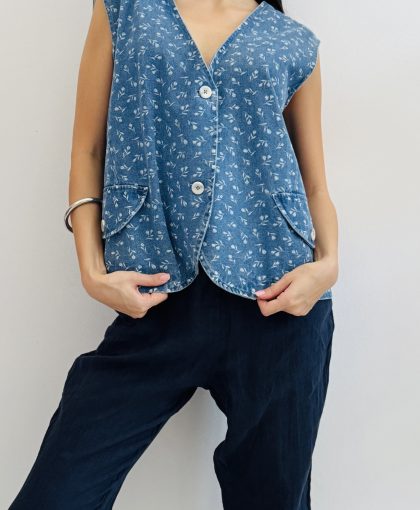 Gilet denim flo