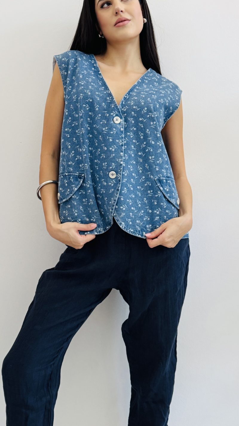 Gilet denim flo