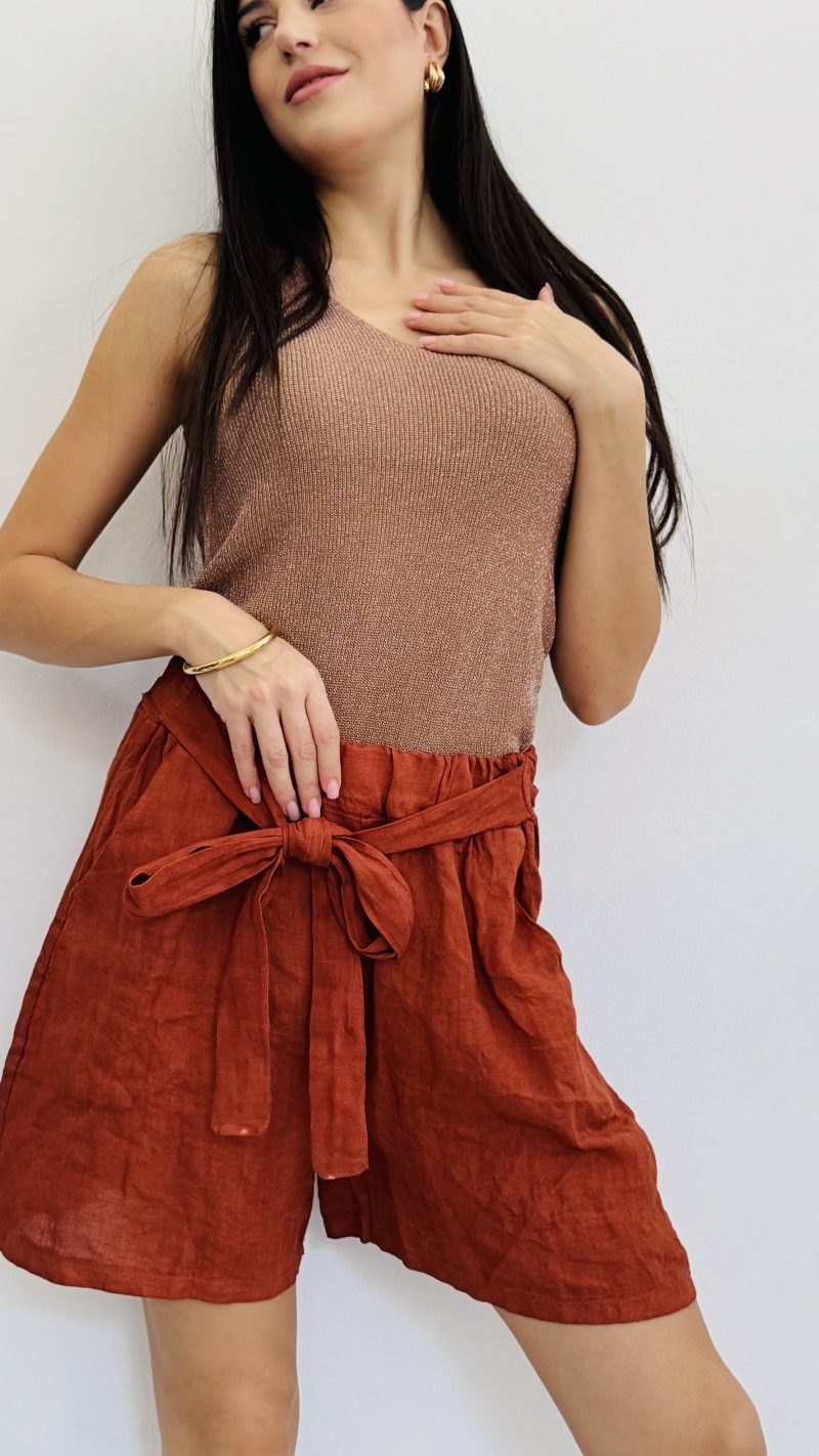 Pantaloncino lino fiocco