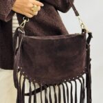 Borsa mezzaluna  frange