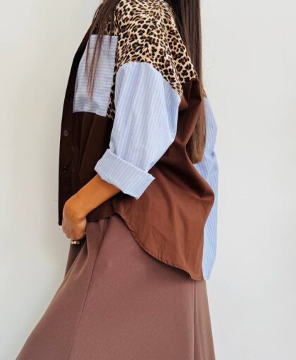 Camicia patch animalier