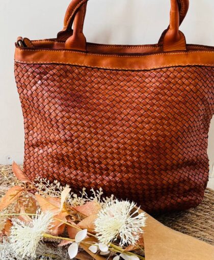 Shopper midi intrecciata