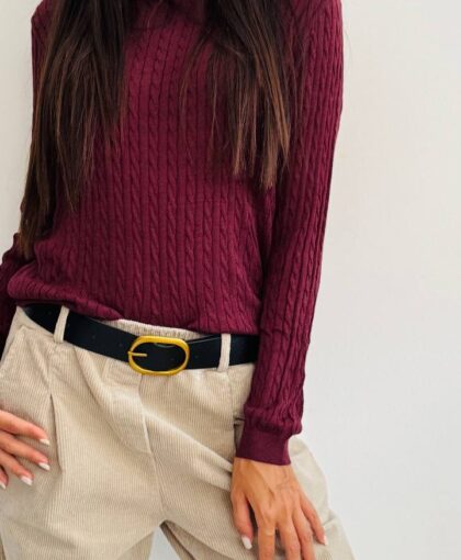 Girocollo trecce misto cashmere
