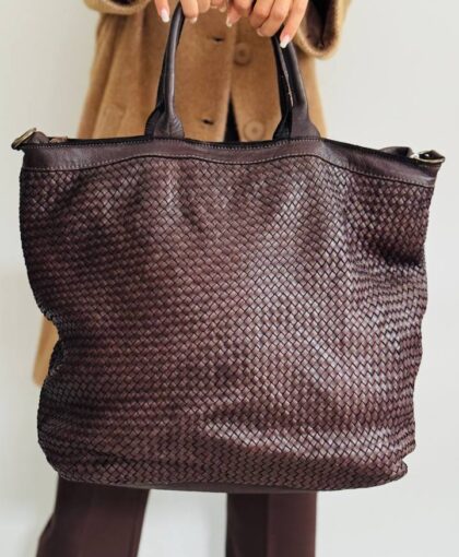 Maxi bag intrecciata
