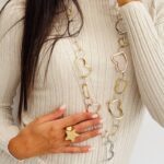 Collana lunga cuori 3 ori