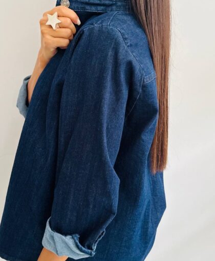 Giacca camicia denim