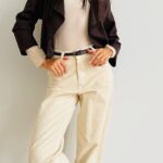 Pantalone mom fit velvet