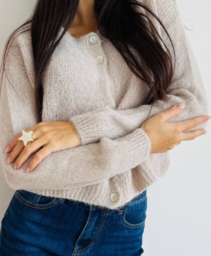 Cardigan punto luce