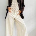 Jeans palazzo sfrangiato