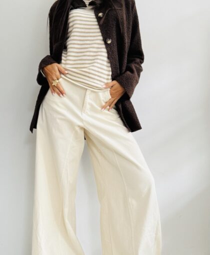 Jeans palazzo sfrangiato