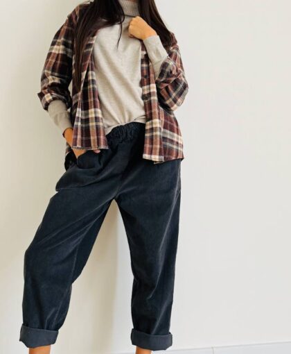 Pantalone casual velvet