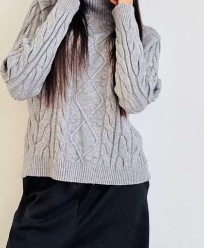 Lupetto trecce rombi