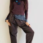 Pantalone baggy velluto