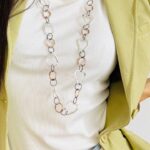 Collana lunga ring heart