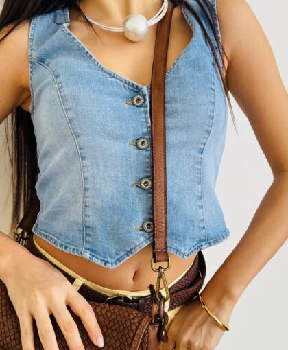 Gilet denim stretch