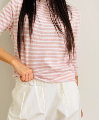 Maglia barchetta millerighe