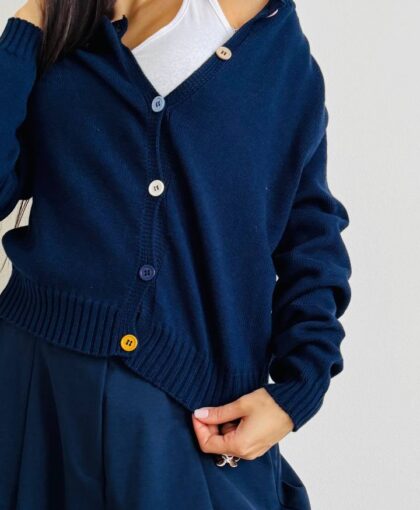Cardigan bottoncini color reverse