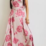 Abito satin flower
