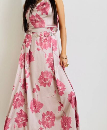 Abito satin flower