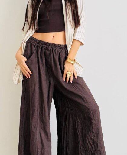 Pantalone palazzo lino