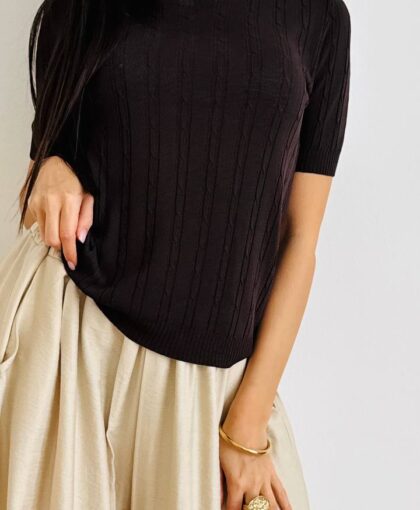 Maglia in filo trecce