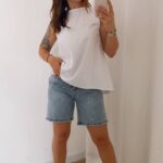 Bermuda denim cuoricini