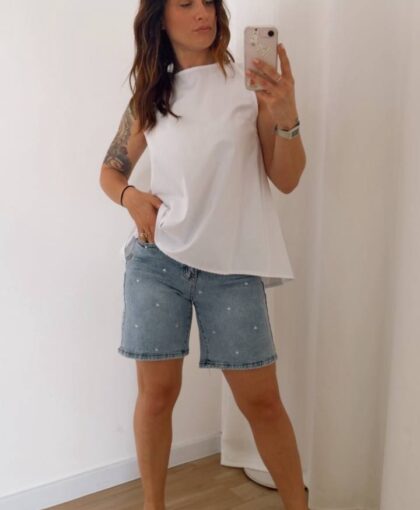Bermuda denim cuoricini