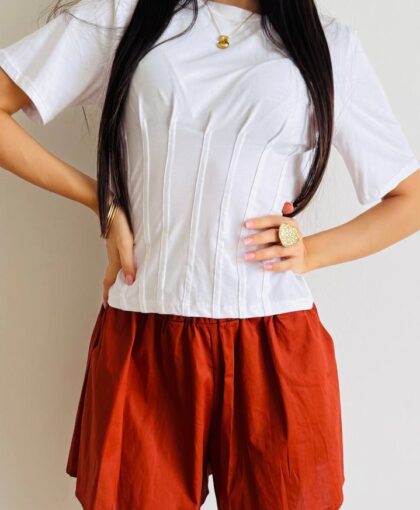 T-shirt corsetto