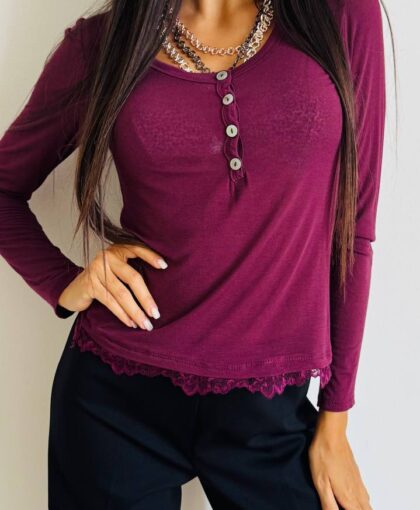 Serafino cashmere e pizzo